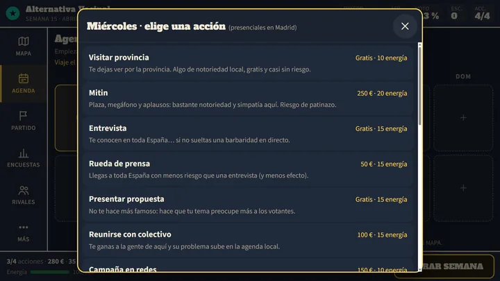 Mayoría Absurda · La agenda semanal